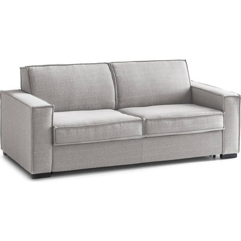 Dmora - Schlafsofa Dmarull, 2-Sitzer-Sofa, 100% Made in Italy, Wohnzimmersofa mit drehbarer Öffnung, aus gepolstertem Stoff, mit schmalen Armlehnen, Cm 160x95h90, Grau