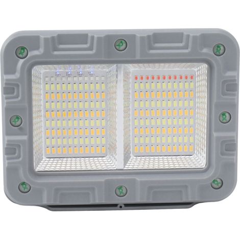 Projecteur de travail LED portable rechargeable à énergie solaire, 10 000 lumens, étanche IP66, pour réparations de véhicules et camping. (1/5)