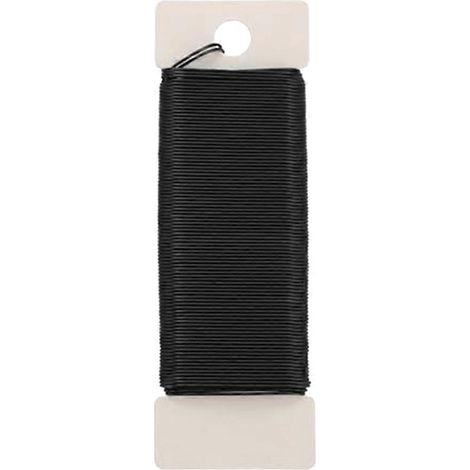 38 yards (114 pieds) de fil de fer noir pour fleurs, calibre 22, flexible, pour les créations artisanales, les compositions florales et les ornements - JBMEDIA (1/4)