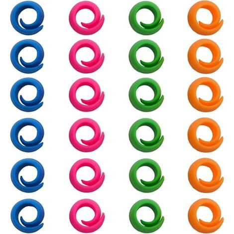 24 clips de support de fil de Cônette pour bobines empêchent efficacement le déroulement du fil, décollent les bobines de fil, le porte-fil et l'organisateur-Fei Yu (1/5)