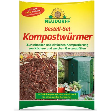 Neudorff – Coffret de commande Vers de compost – Pour env. 500 vers, bon de commande avec code