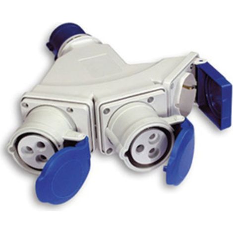 FME 73.122 ADATTATORE CEE 16A 3 PRESE 220V IP44- FANTON- 1,0 pz