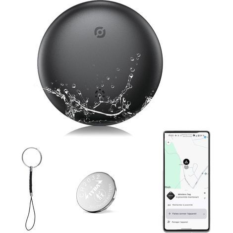 Airtag Android and Apple, GPS Tracker, Works with the Google or Apple Find My app, Waterproof Bluetooth GPS Tracker, Smart Tag for Keys/Wallets/Suitcases/Luggage/Children (1/5)