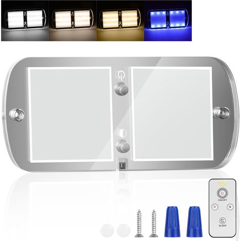 Plafonnier LED 12V Camping-Car, 800LM 36 LED Intérieur de la lumière de RV avec Interrupteur Marche, 4 Modes Lumière Télécommandée, Dimmable, Intérieur pour Camion/Voiture/Bateau (1/5)