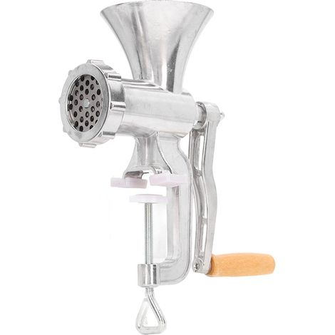 Hachoir à Viande Manuel et Farce à Saucisses, Hachoir à Viande en Alliage D'aluminium avec Disques Perforés pour Pâtisserie, Broyeur à Manivelle avec Pince de Table pour Restaurant à Domicile (1/5)