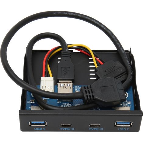Hub USB
3.2 en façade, 6 ports, 5 Gbit/s, haut débit, Plug and Play, stable, pour lecteur de disquettes, châssis de bureau (1/5)