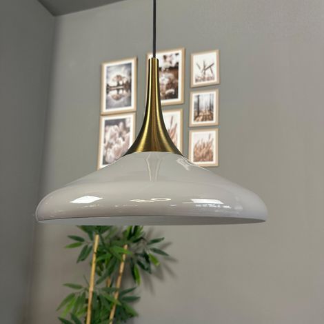 bamyum Champion Suspension Luminaire Vintage, Lustre Salon de 35 cm en Métal, Lampe E27 pour Chambre, Salle à Manger (1/5)