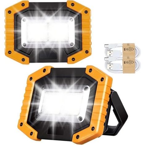 Lampe de travail LED 30 W, rechargeable par USB, éclairage de sécurité étanche pour camping, pêche, randonnée, garage, lot ODIPIE (1/4)