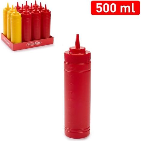 Bottiglia Dispenser da Cucina per Salse Colorato 500 ml 2 Colori