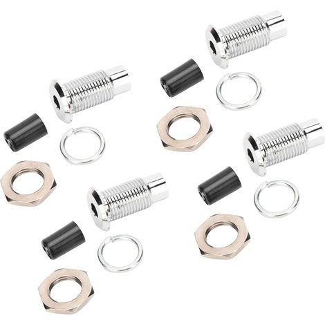 20 supports LED 5mm douille laiton montage panneau témoin voyant métal plat industriel noir (1/5)