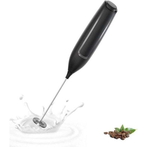 Montalatte elettrico, mini frullatore in acciaio inox, motore super potente, adatto per caffè/latte/cappuccino/cioccolata calda