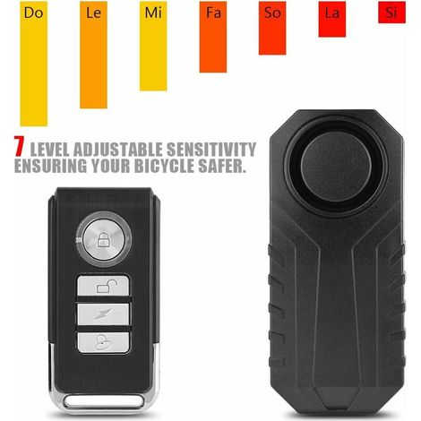 Motorcycle Alarm System, Wireless Motorcycle Bike Theft Alarm System, Vehicle Alarm Lock Burglar Alarm Security Lock with Remote Control Black (1/5)