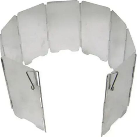 Pare-vent pour réchaud à gaz 9 plaques, 7,5 x 13,5 cm, alliage d'aluminium, pour camping, pique-nique et cuisson en extérieur. Protection coupe-vent pour réchauds portables. (1/2)