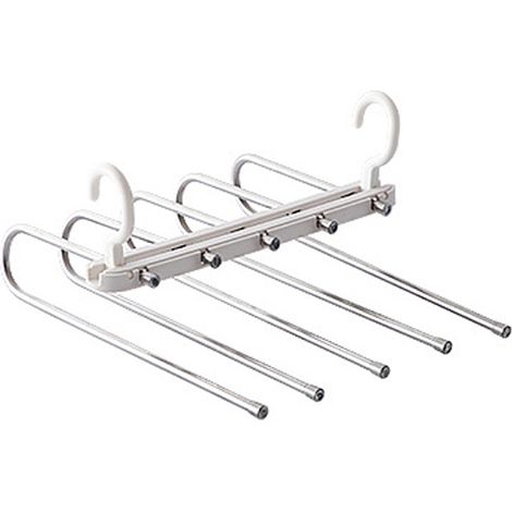 Cintre Pour Pantalons - En Acier Inoxydable - Rétractable Et Pliable - 5 Niveaux - Convient Pour Pantalons Cravates Écharpes Ceintures - 1 Pièce (1/5)