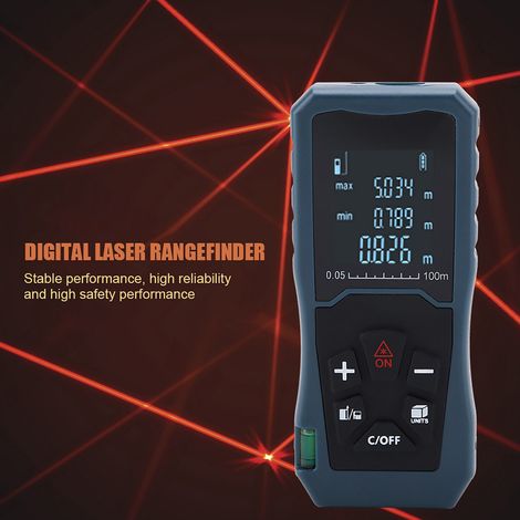 Télémètre Laser Numérique Portable Mesure de Distance avec Mètre Ruban Électronique (S100) (1/5)