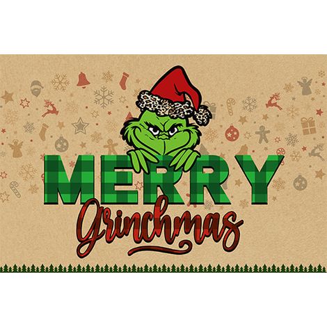Merry Christmas Front Door Mat Christmas Decoration Entrance Door Mat Non-slip Floor Mat Absorbent Indoor Rug Outdoor Holiday Decoration 3523 Inch (1/4)