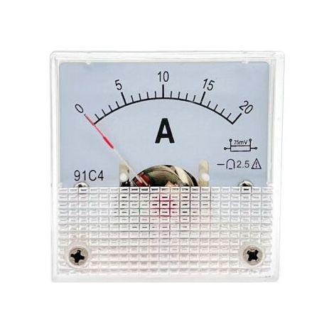 91C4 Analoges Amperemeter DC 20A 75mV - 20 Ampere Dauerstromprüfer