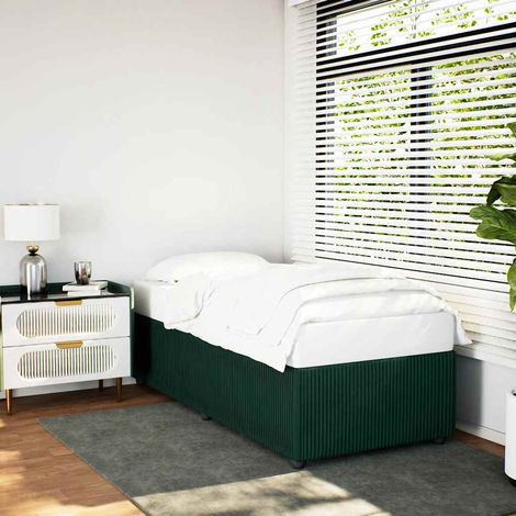 Maison Exclusive - Giroletto senza Materasso Verde Scuro 90x200 cm in Velluto