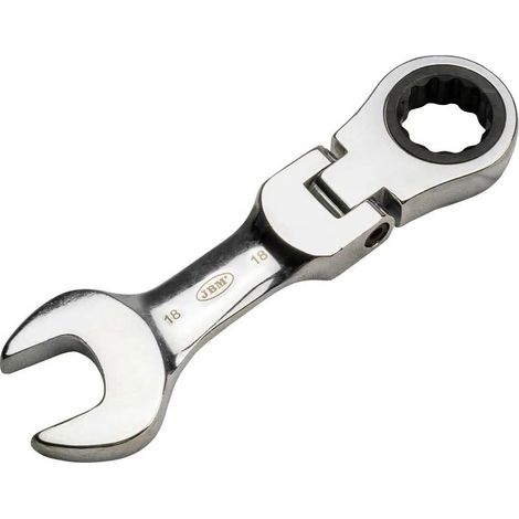 Clé à cliquet articulée jbm articulated combination ratchet wrench 9 mm chrome vanadium