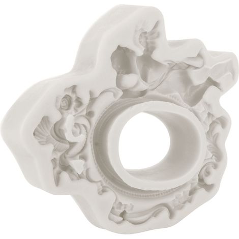 Europäischer Engel-Bilderrahmen, Silikonform zum Selbermachen, Fondant- und Schokoladenform, Torten- und Gebäckdekorationswerkzeug, grau (1/5)