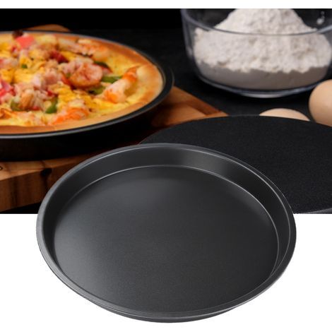 2 Pièces Poêle à Pizza Antiadhésive en Acier Carbone Épais pour Four - 25 cm (1/5)
