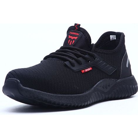 Chaussures de Sécurité Homme Femme Chaussures de Travail Légère Respirant Embout Acier Protection Basket de Securite - 45 EU Chaussures de sécurité (1/5)