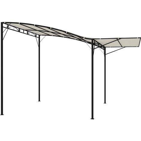Faltbarer Pavillon mit wasserdichter Dachverlängerung 3 x 2,5 m, cremefarben