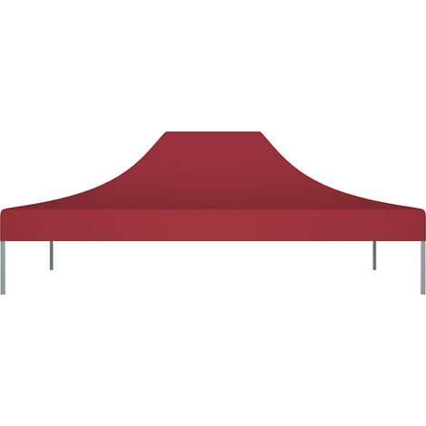 Toit de tente de réception, Toit de rechange pour tonnelle, 4x3 m Bordeaux 270 g/m² OIB8819E (1/5)