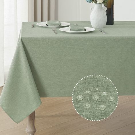 Nappe rectangulaire enduite et anti-taches 140x180 cm – 100% polyester déperlant (1/4)