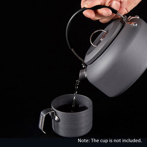 Théière d'extérieur légère en aluminium, bouilloire à café, pour Camping, randonnée, sac à dos, 0,8 l/1,4 l (1/5)