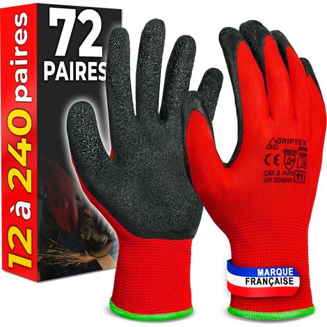 Gants Revêtement Latex - Jardinage & Atelier - Taille 11 (XXL) - 72 Paires - MK-Glove