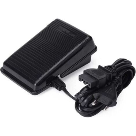 Pédale de Commande à la Maison Machine à Coudre, Pédalier de Machine Electrique à Couture Pédale avec Cordon Contrôleur Variable Universel de Vitesse (Noir)(EU Plug) (1/4)