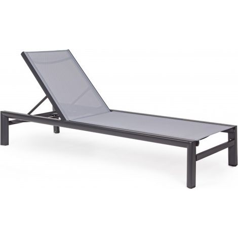Lettino prendisole con ruote antracite Skipper Bizzotto (1/10)