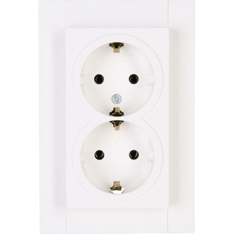 2P+E STECKDOSE KOPP 929529008 HK 07 REINWEISS 2 STECKDOSEN