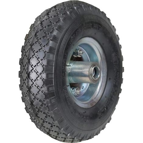 rueda carretilla almacen / sacos neumática llanta galvanizada eje descentrado ø 20 mm. (1/5)