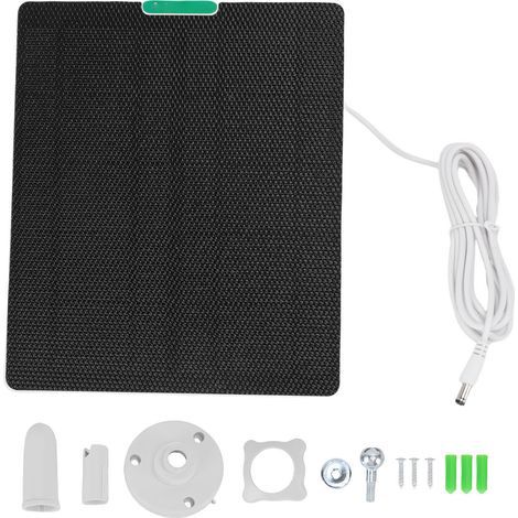 10W Solar Panel for Ring, Blink, and Reolink Security Cameras – DC5521 Interface, White ETFE Material (1/5)