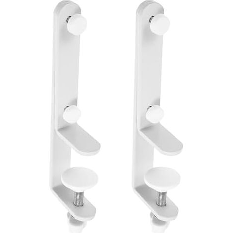 2 supports de bureau pour panneau perforé, support de protection pour connecteur de bureau, outil d'installation de panneau perforé, blanc (1/5)