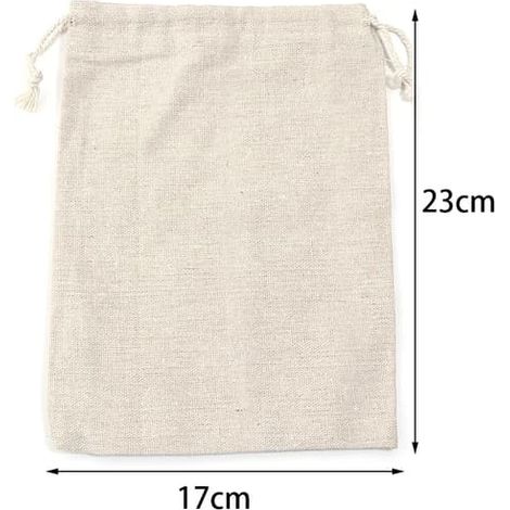 à 10 sacs en coton, sacs cadeaux à cordon, sacs d'emballage cadeaux, sacs cadeaux en lin, sacs pour bijoux, sacs de Noël et de mariage, sacs en toile de jute (1/5)