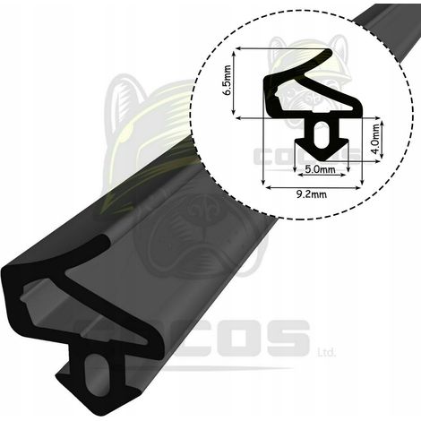 Junta para ventanas de PVC S-1251 SALAMANDRA NEGRO 1m (1/5)