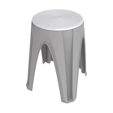 Sgabello Multiuso Bama Girotondo in Plastica Resistente - Design Bicolore con Seduta Antiscivolo (1/2)