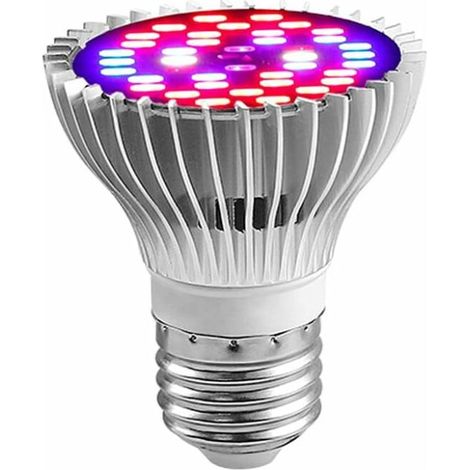 Lampe de culture LED à spectre complet 30 W pour plantes d'intérieur, légumes et fleurs, ampoule LED E27 pour serre hydroponique, durable et haute efficacité.