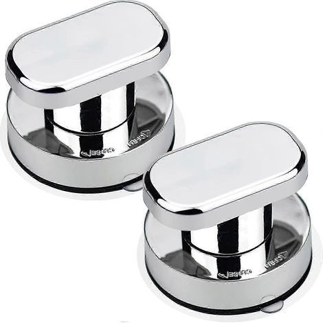 Lot de 2 poignées de porte à ventouse pour baie vitrée, tiroir de placard en verre de salle de bain. Forte adhérence. (1/5)