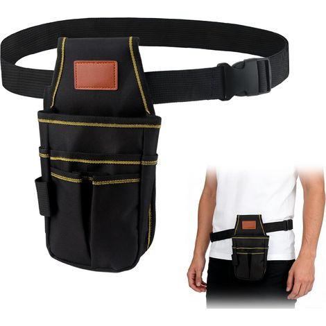 Ceinture à Outils en Toile Multipoches réglable Ceinture Porte Outil Petite Sac Pochette à Outils en Nylon pour Électriciens Charpentiers Jardiniers (1/5)