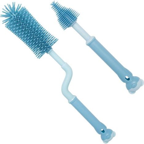 Lave-biberon en silicone - Sachet OPP bleu (1/5)