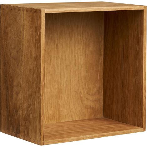 Mensola da parete Townsville in rovere massiccio 30x18x30 cm