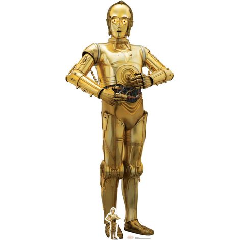 SC1076 Figurine en Carton Droïde C3PO Star Wars H 179 CM