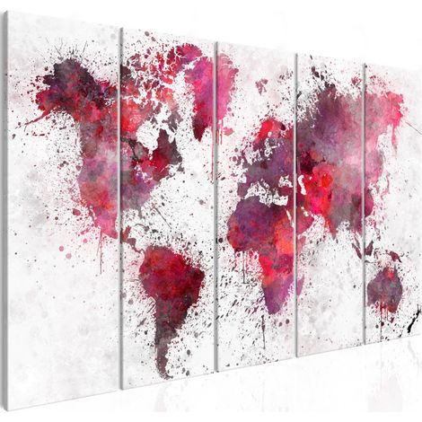 Tableau Imprimé 5 Panneaux "Bloody Map Narrow" 80 x 200 cm (1/2)