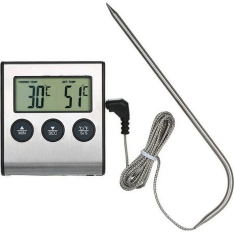 Thermomètre Électronique à Sonde TP700 pour Barbecue, Cuisine et Température des Aliments