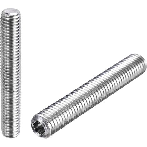 2 Pcs M10-1.5 x 60mm Vis Sans Tête 304 Acier Inoxydable (1/5)