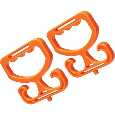 Lot de 2 supports de sac de courses - Construction robuste pour le transfert de courses - Poignées de support de sac d'épicerie (1/5)